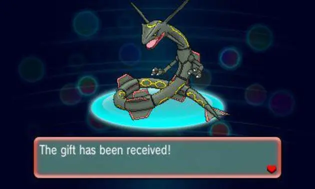 Giveaway: Shiny Raquaza Holding Lucky Egg from ORAS Event. I will Announce  the Winner Tommorow! : r/PokemonSwordAndShield