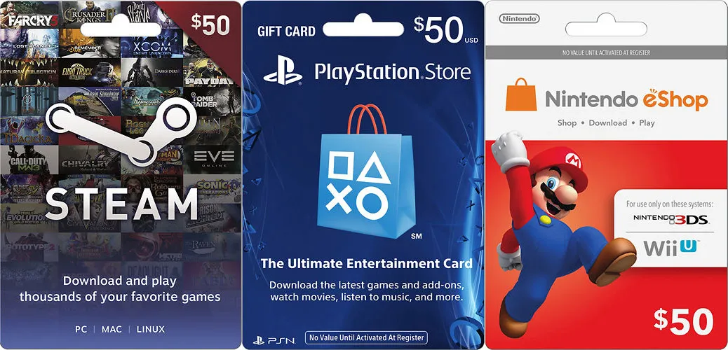 PlayStation Network Prepaid Gaming Cards for sale