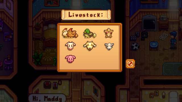 Stardew Valley Marnie's livestock shop