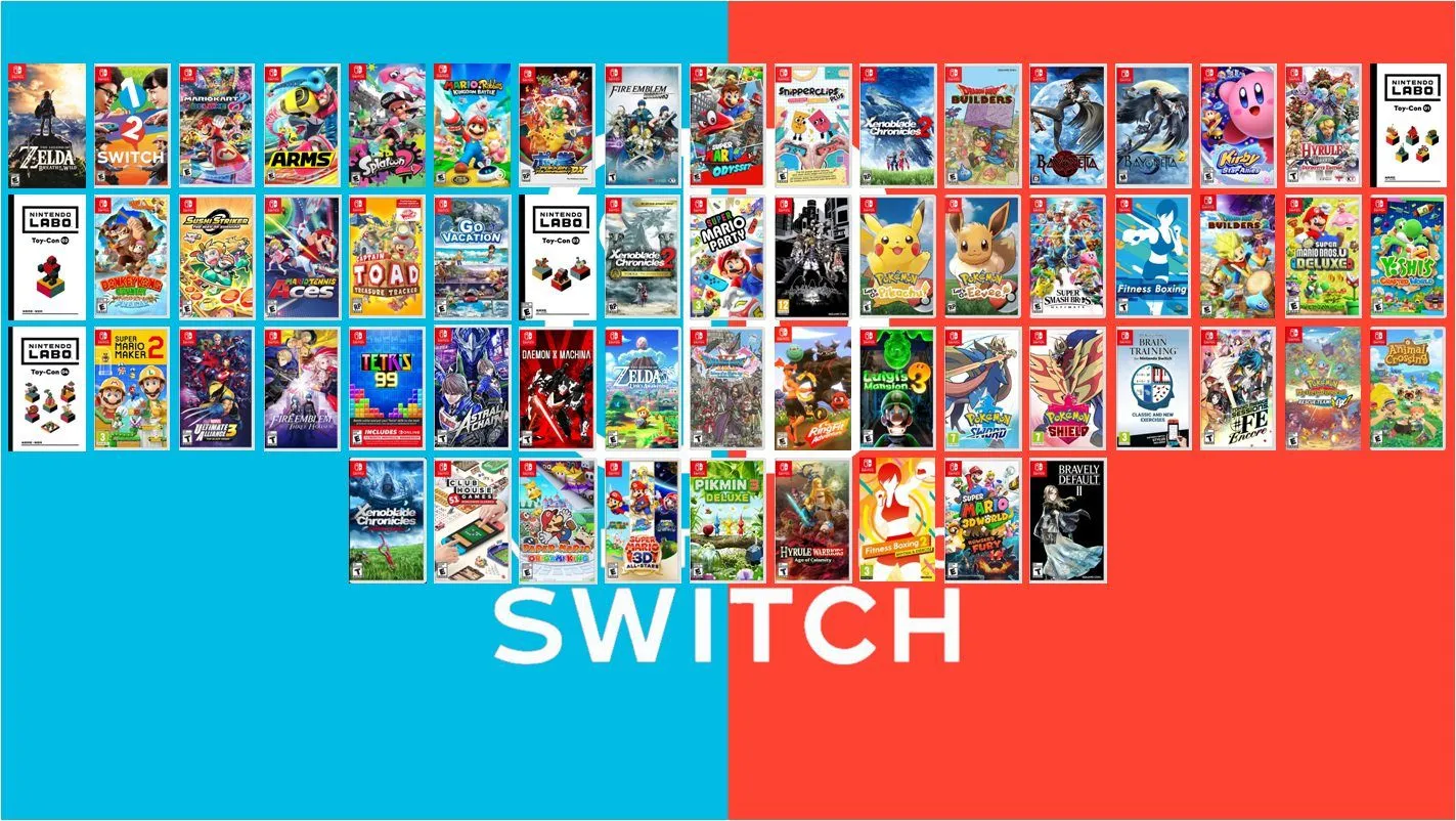 Whoa, seeing all of the Nintendopublished physical Switch games in one