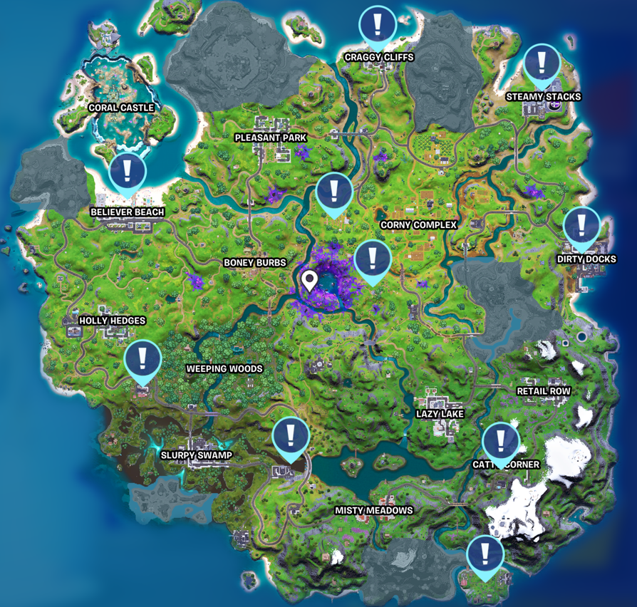 Fortnite Season 7 upgrade bench locations