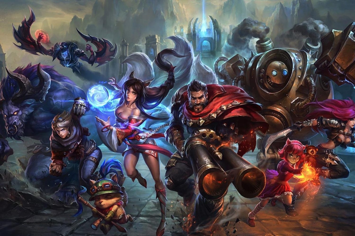 A lineup of champions from League of Legends