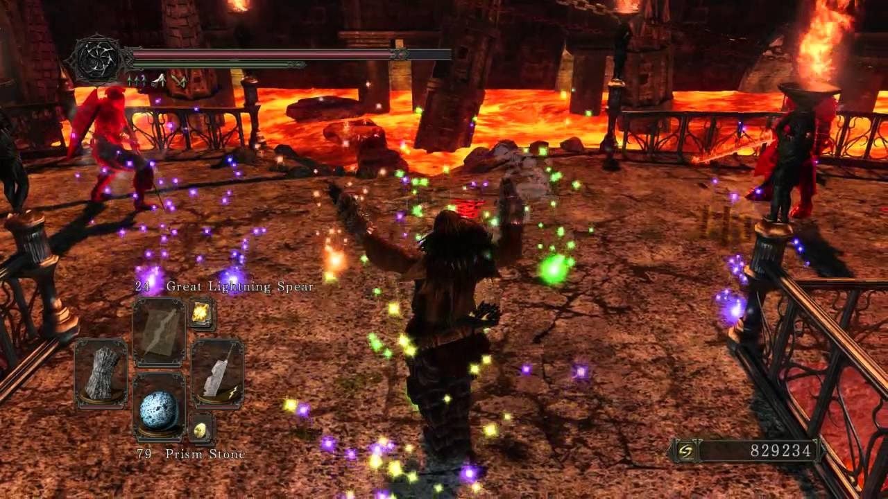 A typical Dark Souls PvP scene