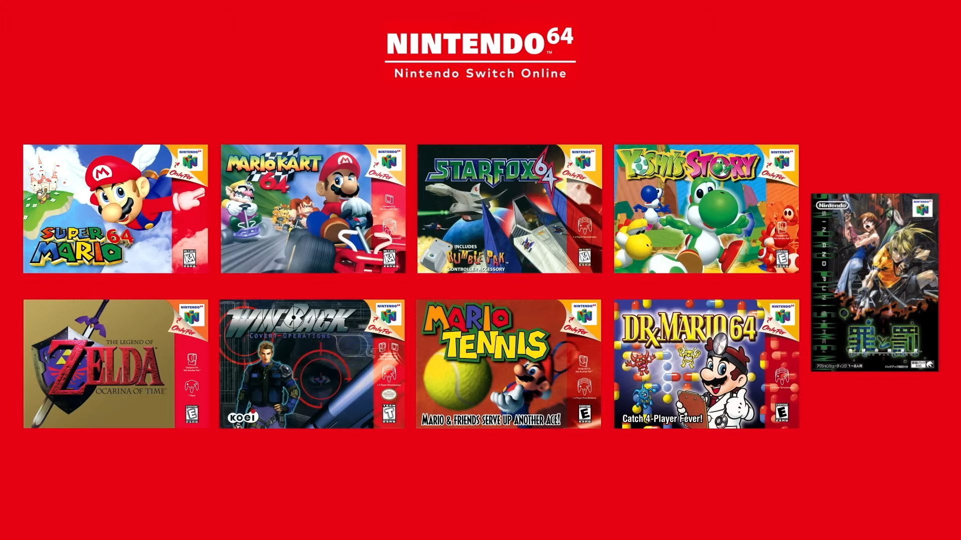 Nintendo Switch Online N64 games