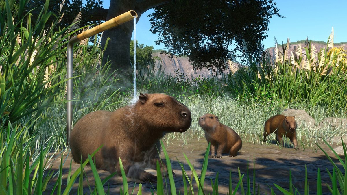 Planet Zoo Wetlands Tierpaket mit Wasserschweinen