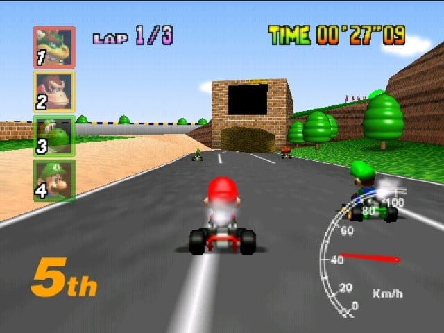 Mario Kart 64 leisurely drive.