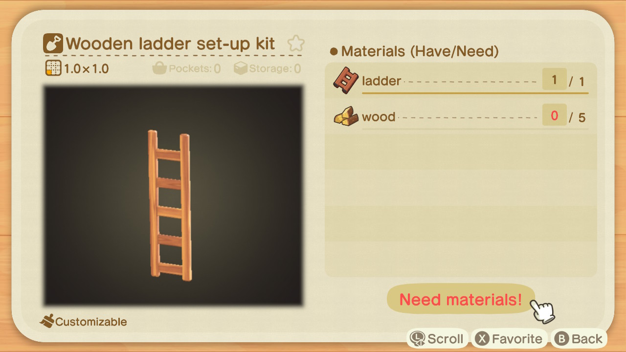 Animal Crossing: New Horizons ladder recipe, explained