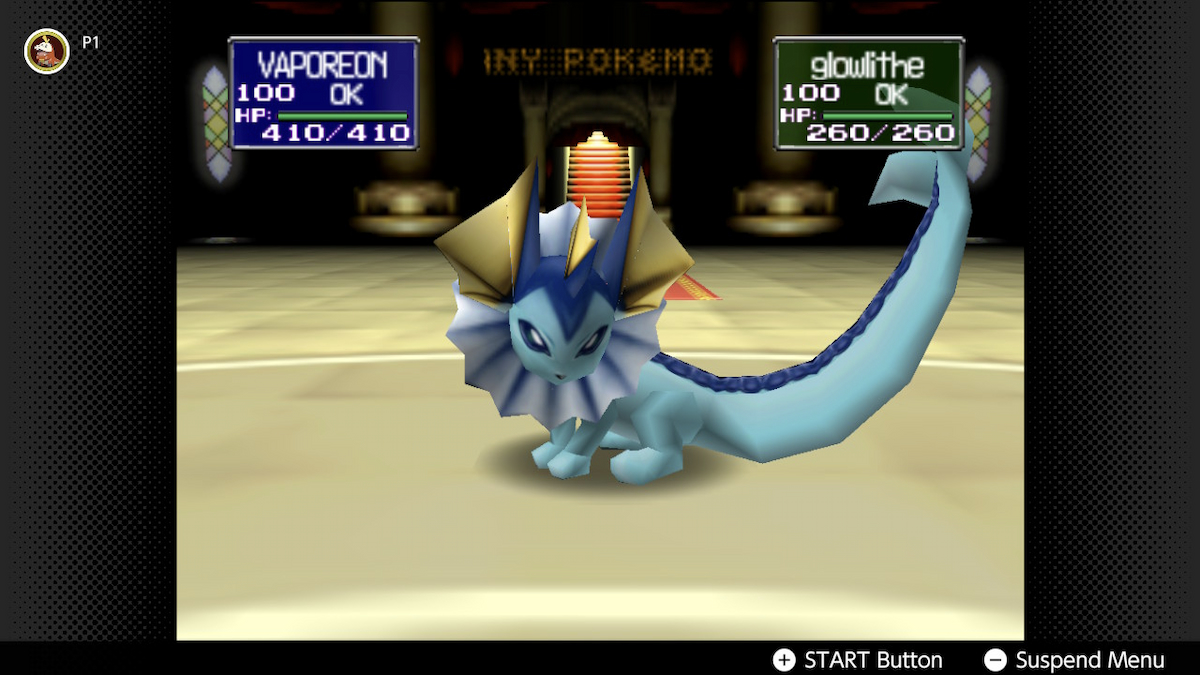 Vaporeon in Pokemon Stadium