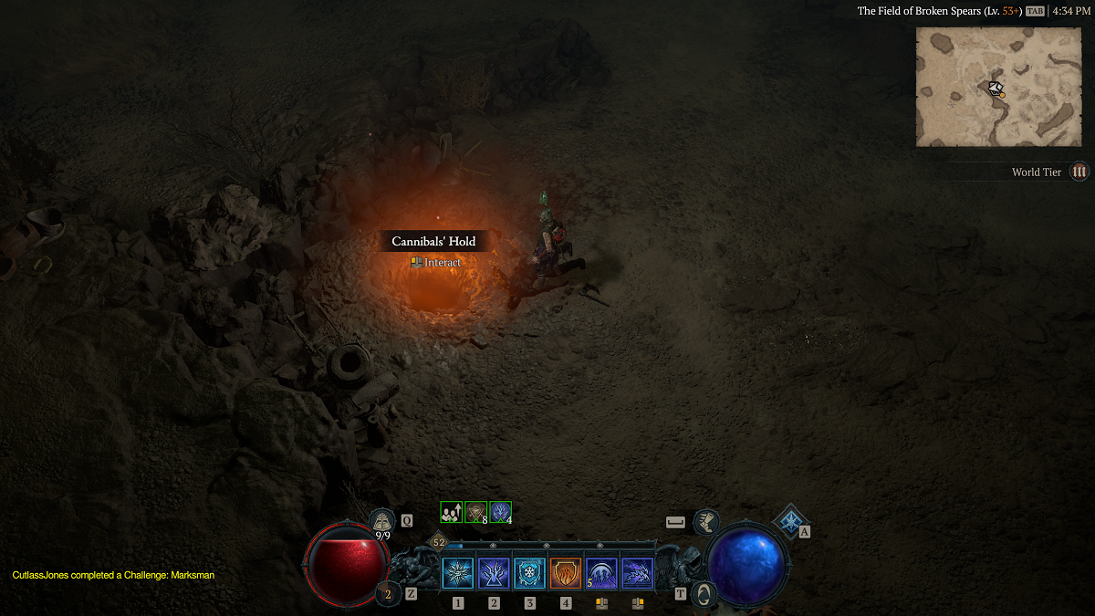 Diablo 4 Cannibals Hold Dungeon Entrance Location