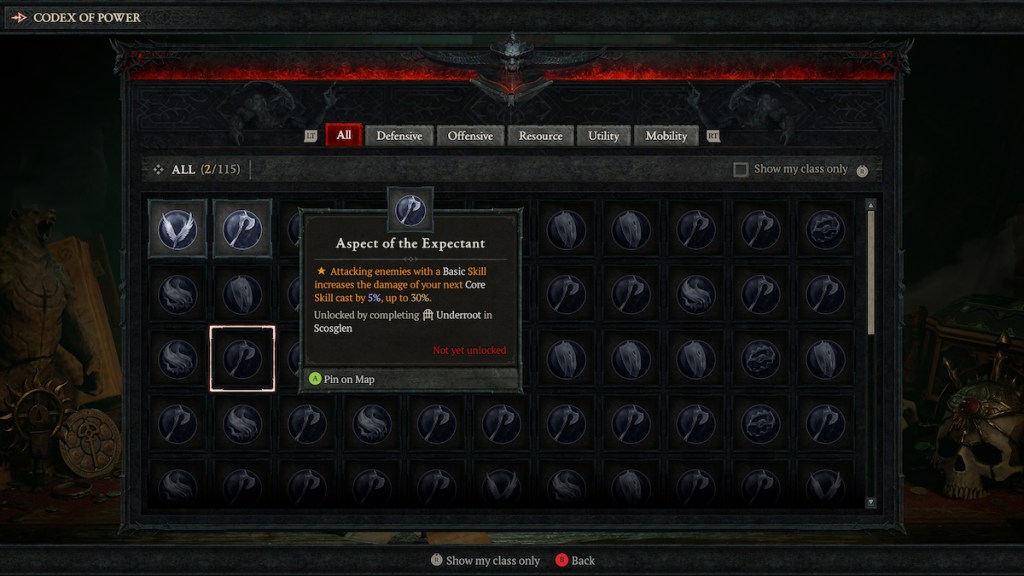 How to track undiscovered Codex Powers in Diablo 4