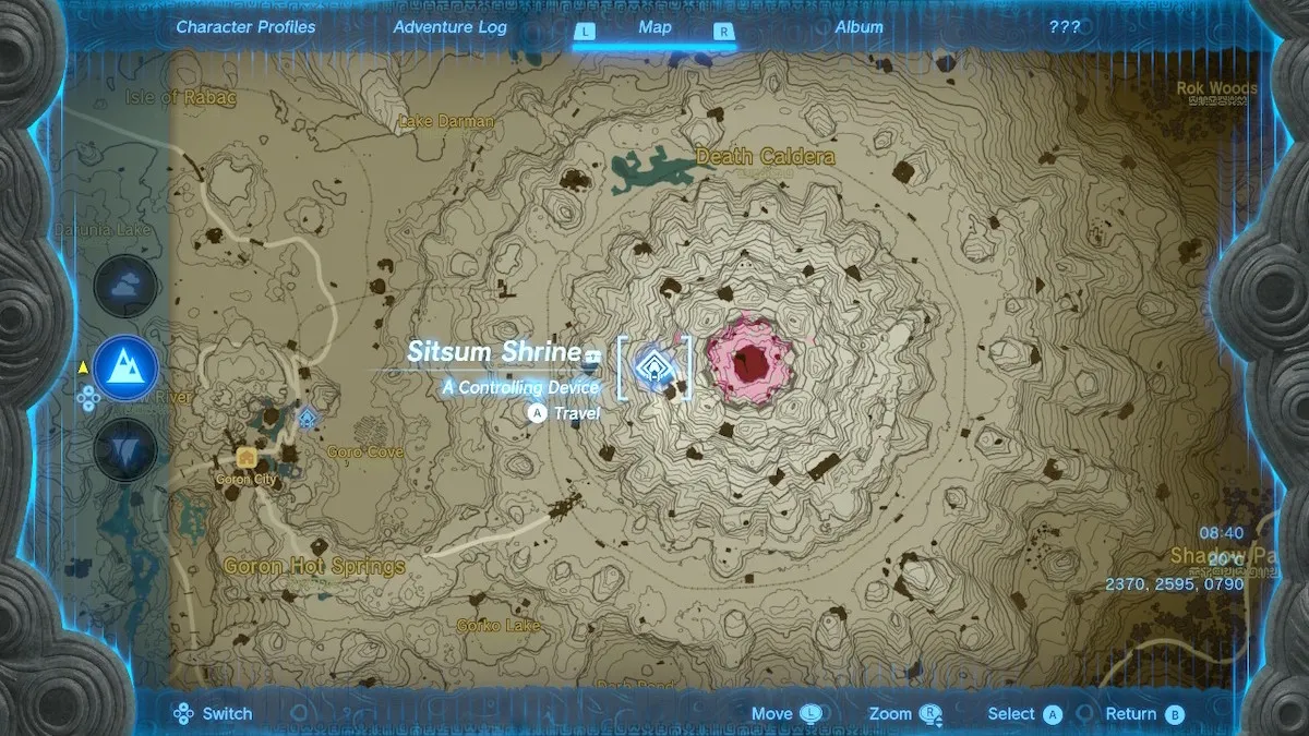 sitsum shrine on the map in tears of the kingdom