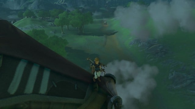 Link standing at the top of Riverside Stable in The Legend of Zelda: Tears of the Kingdom.