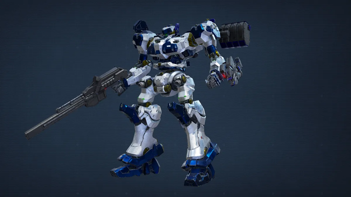 Image of an armored core robot from from software