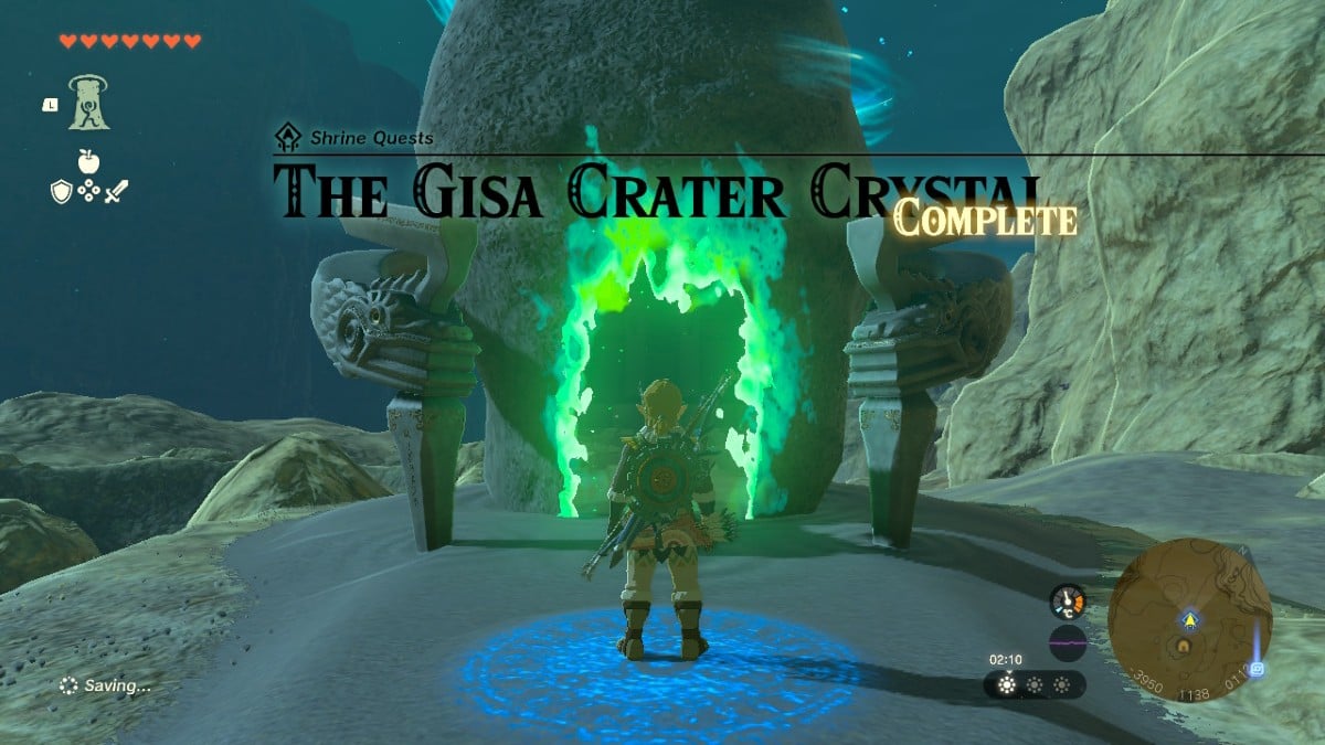 the gisa crater crystal quest complete