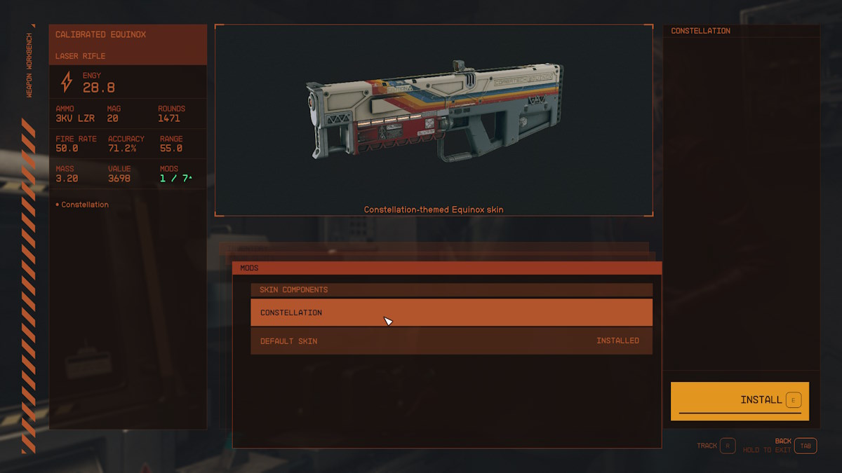 How To Get And Equip Weapon Skins In Starfield   How To Get And Equip Weapon Skins In Starfield Weapon Bench 