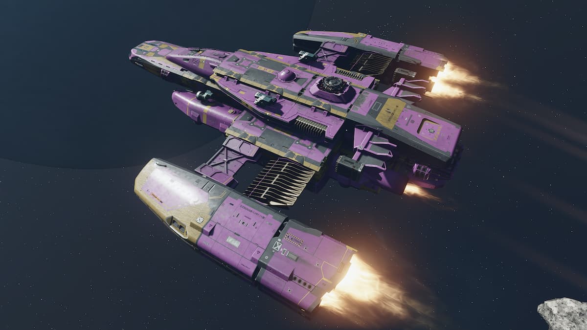 The Star Eagle ship recolored in Starfield