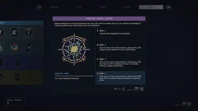 The Targeting Control Skill in Starfield