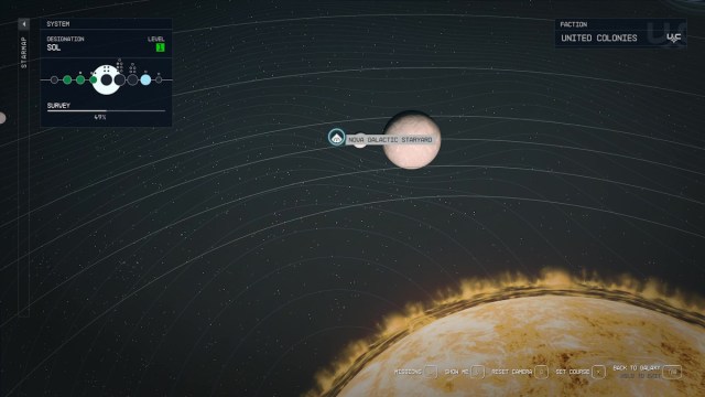 Starfield - find and dock with the Nova Galactic Staryard - Location