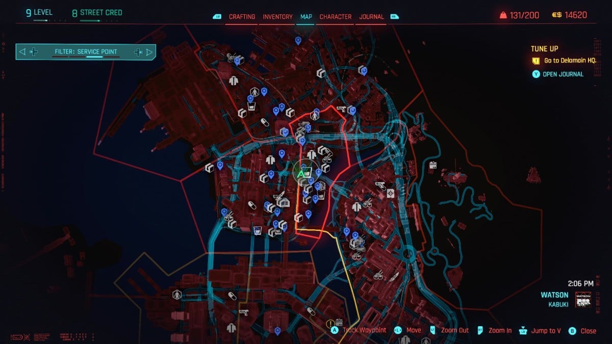 lizzie's mox bar on the map in cyberpunk 2077