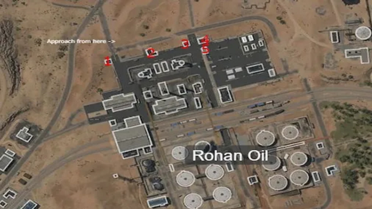 The Black Mous Intel Locations at Rohan Oil