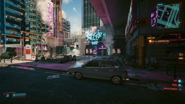 lizzie's bar outsidein cyberpunk 2077.