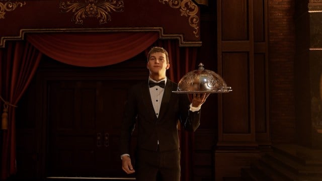 Peter Parker in a tuxedo in Spider-Man 2.