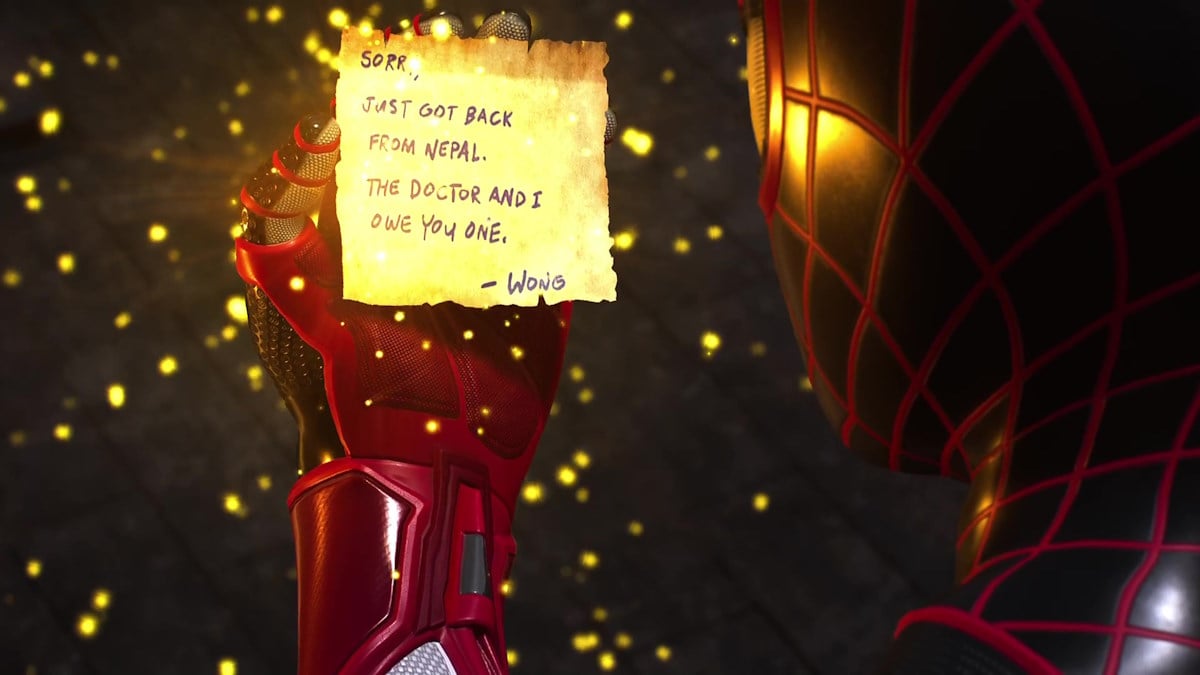 Avengers in Spider-Man 2 wong message