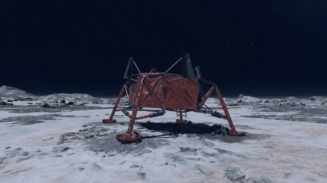 How to find the moon landing location in Starfield lunar module