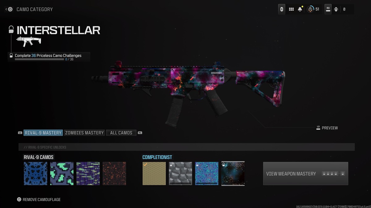 MW3 Interstellar camo