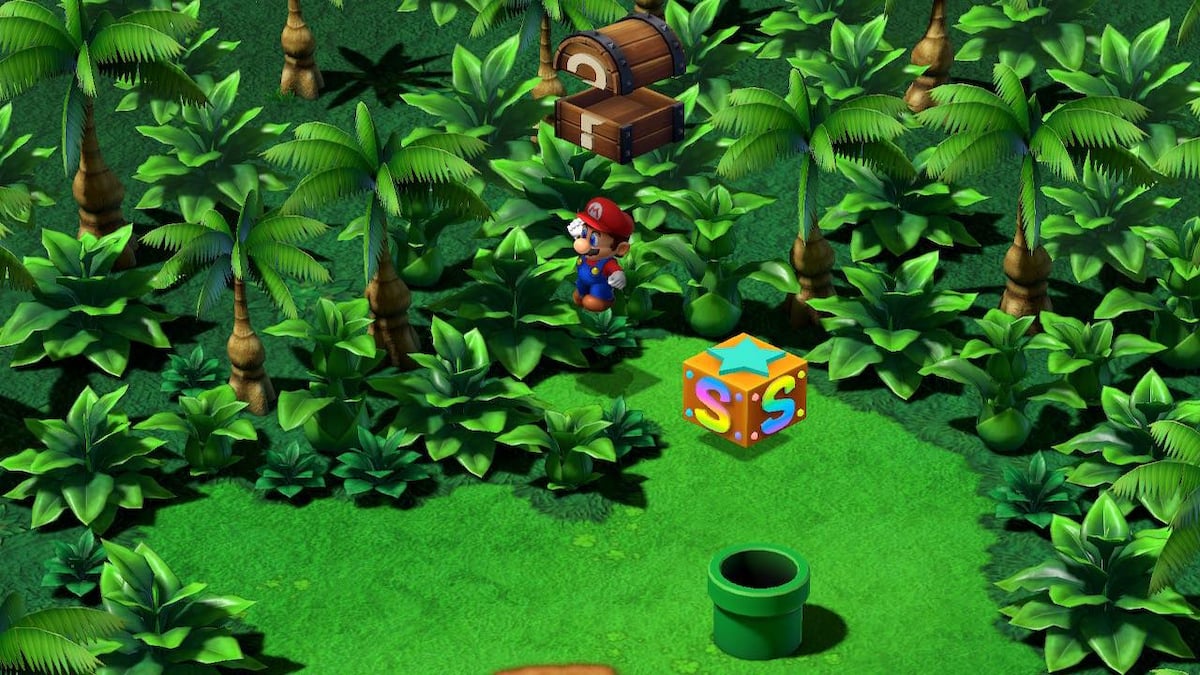 Yo'ster Isle hidden treasure chest in Super Mario RPG