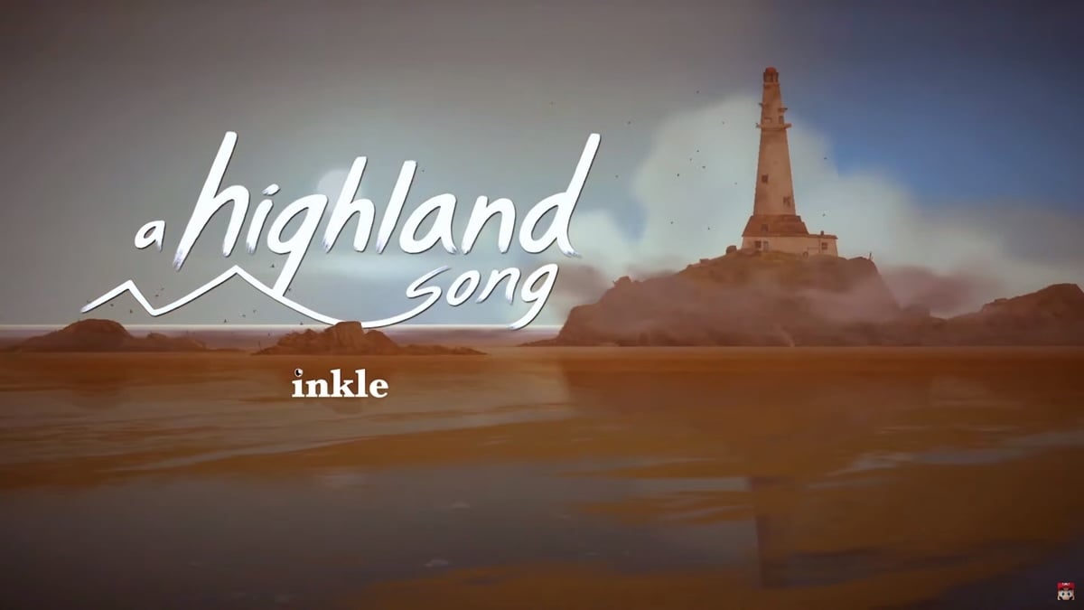 Der Titelbildschirm eines Highland-Songs.