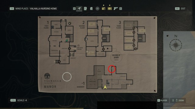 basement code in Alan Wake 2 brick wall location