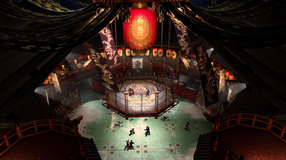 How to unlock the Coliseum in Like a Dragon Gaiden overhead shot