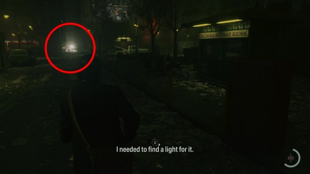 Alan Wake 2 - Initiation 2: Casey walkthrough alley with light