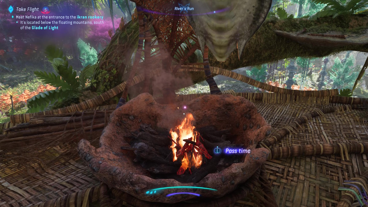 How to pass time in Avatar: FoP use the fire to pass time