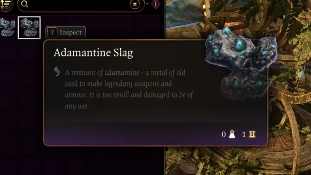 Baldur's Gate 3 Adamantine Slag