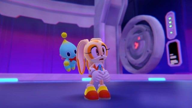 Cream scared in Sonic Dream Team.