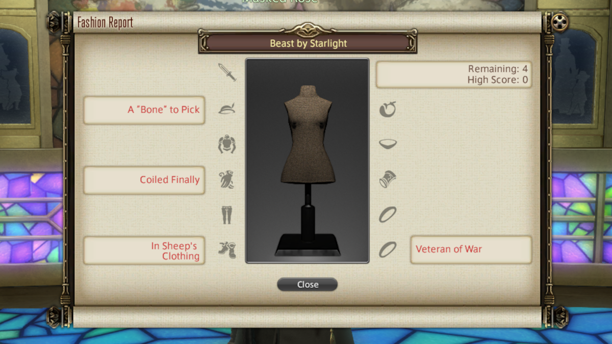 Fashion Report clues