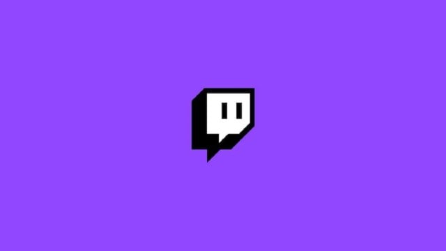 The Twitch logo on a bright, purple background.