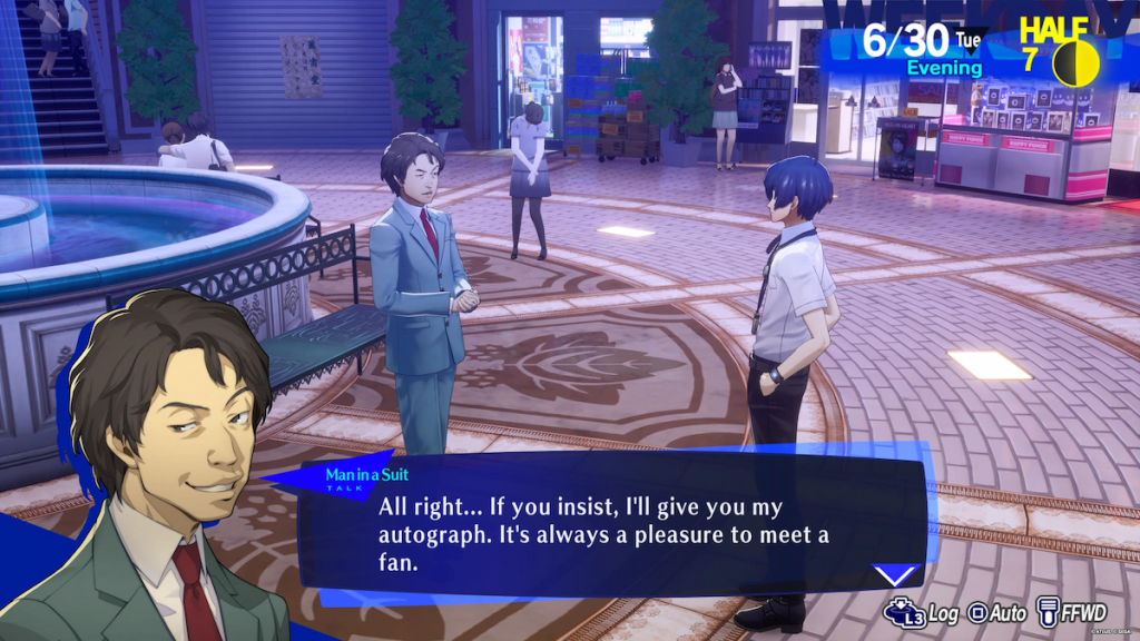 Should you give yen to the Man in a Suit in Persona 3 Reload?