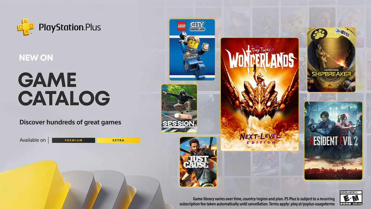 PlayStation Plus Game Catalog gets Tiny Tina's Wonderlands and more
