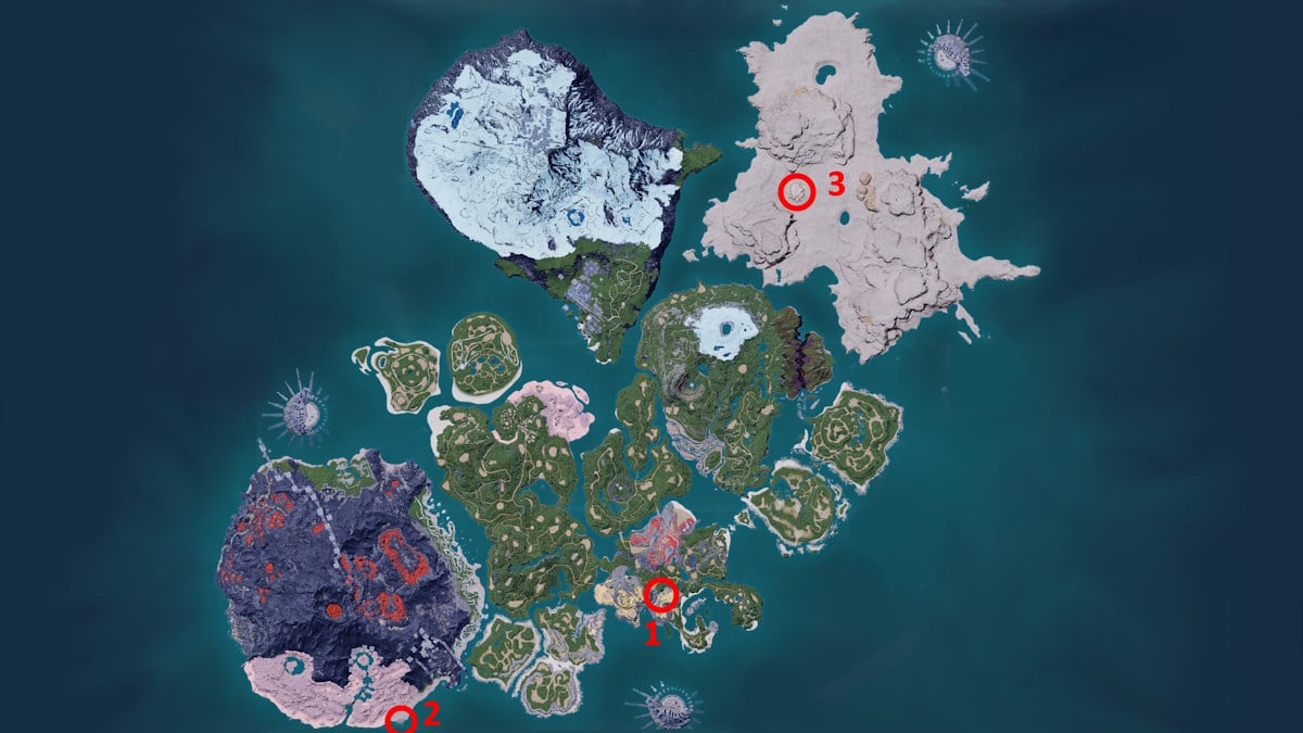 Palworld All town and settlement locations map