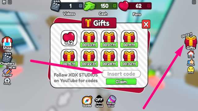 How to redeem codes in Become a Famous Influencer