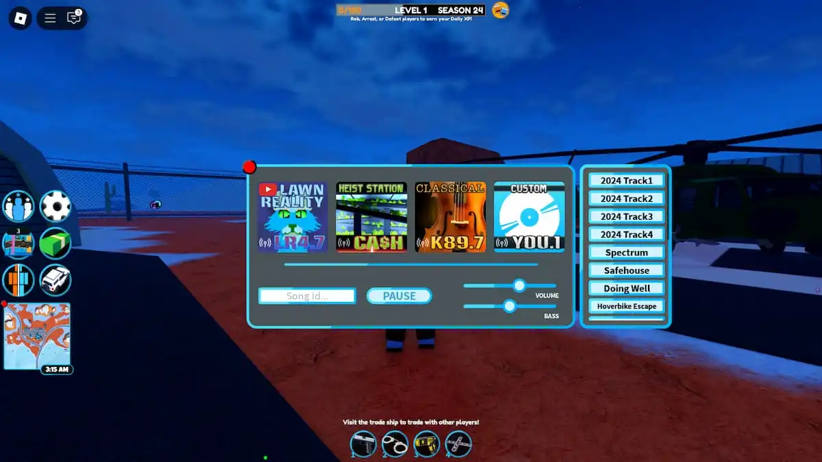 Using music code in Roblox Jailbreak