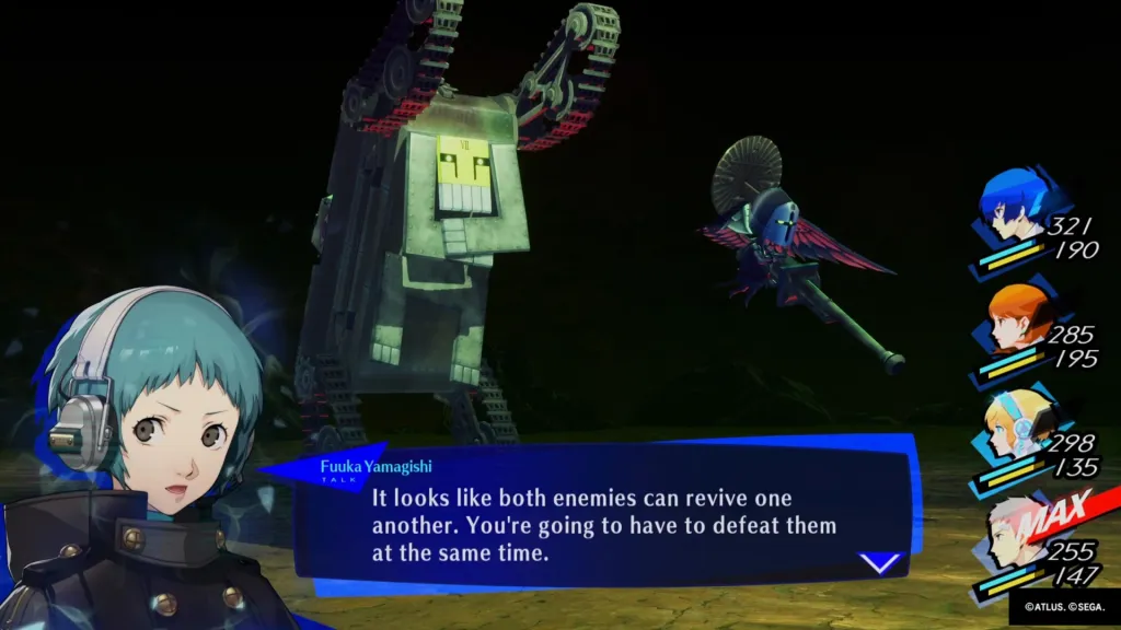 Tank-Form Shadow boss weakness and strategy in Persona 3 Reload