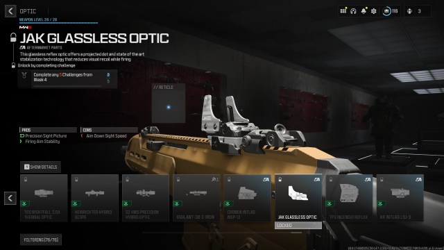 JAK Glassless Optic attachment week 4 challenges Call of Duty MW3