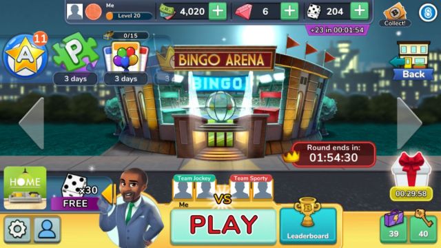 bingo tycoon screenshot home screen