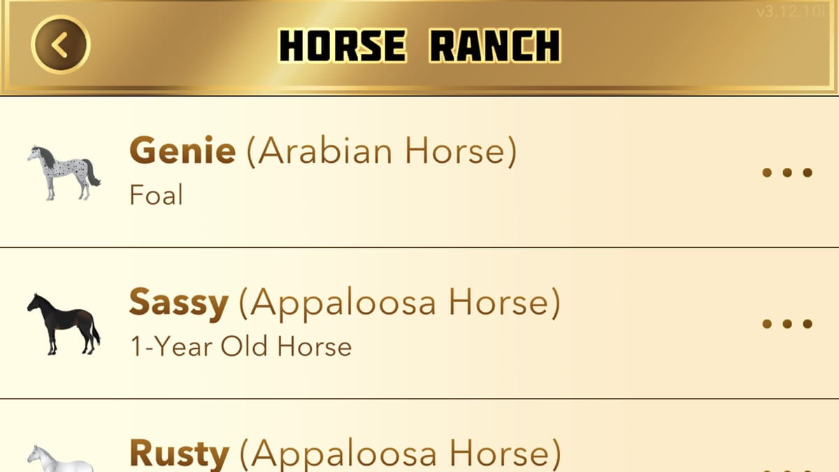 BitLife horse ranch shop