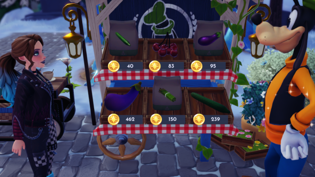 Goofy's Stall in Frosted Heights in Disney Dreamlight Valley