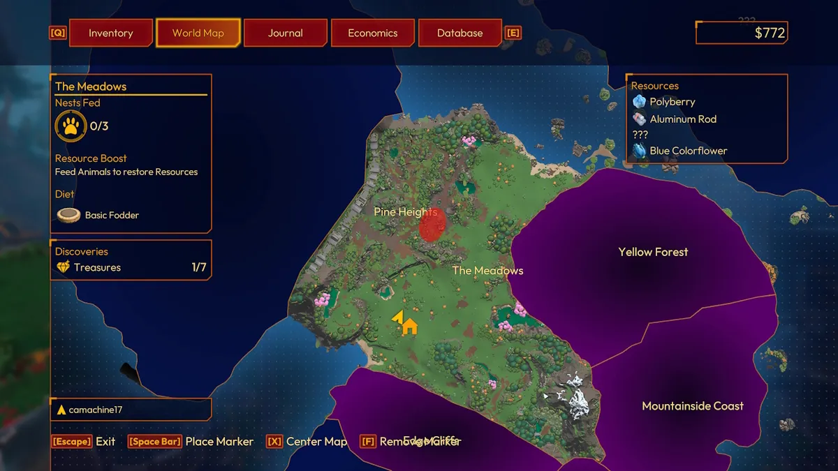 lightyear frontier coal places on the map showing where you can find and farm coal